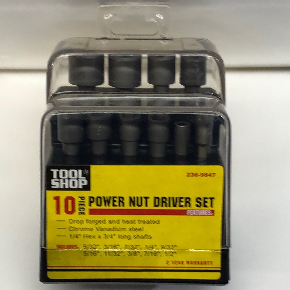 TOOL SHOP 10-pc. POWER NUT DRIVER SET, 236-9847